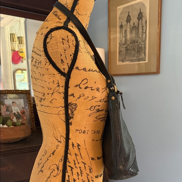 Dooney & Bourke Vintage 90s Y2K Black Pebbled Leather Shoulder Bag - Picture 3 of 14